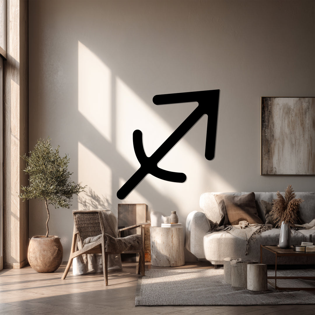 Sagittarius Zodiac Symbol – Astrology Metal Wall Art