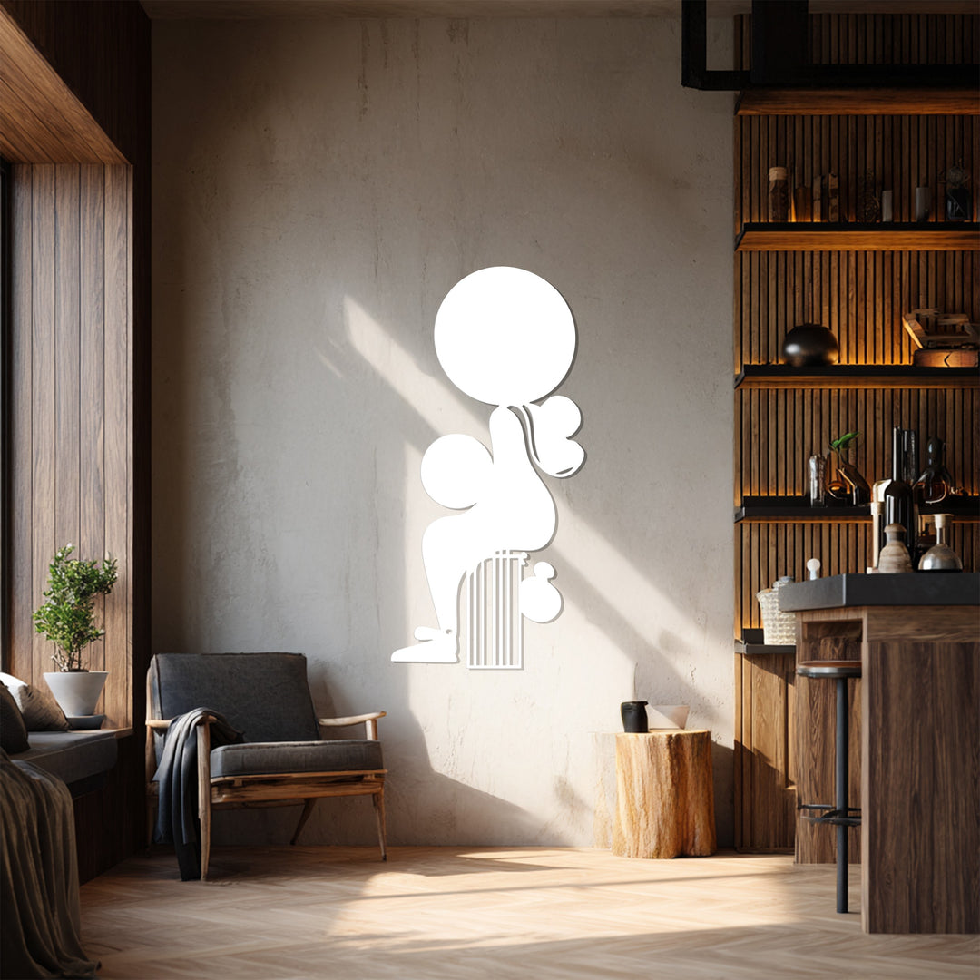 Sitting Woman Silhouette Metal Wall Art – Black Wall Sculpture
