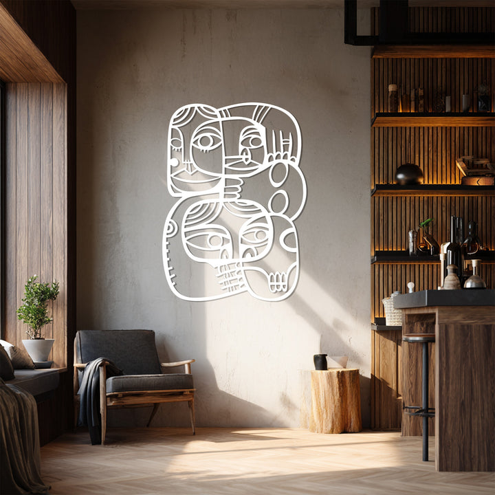 Contemporary cubist home décor wall art