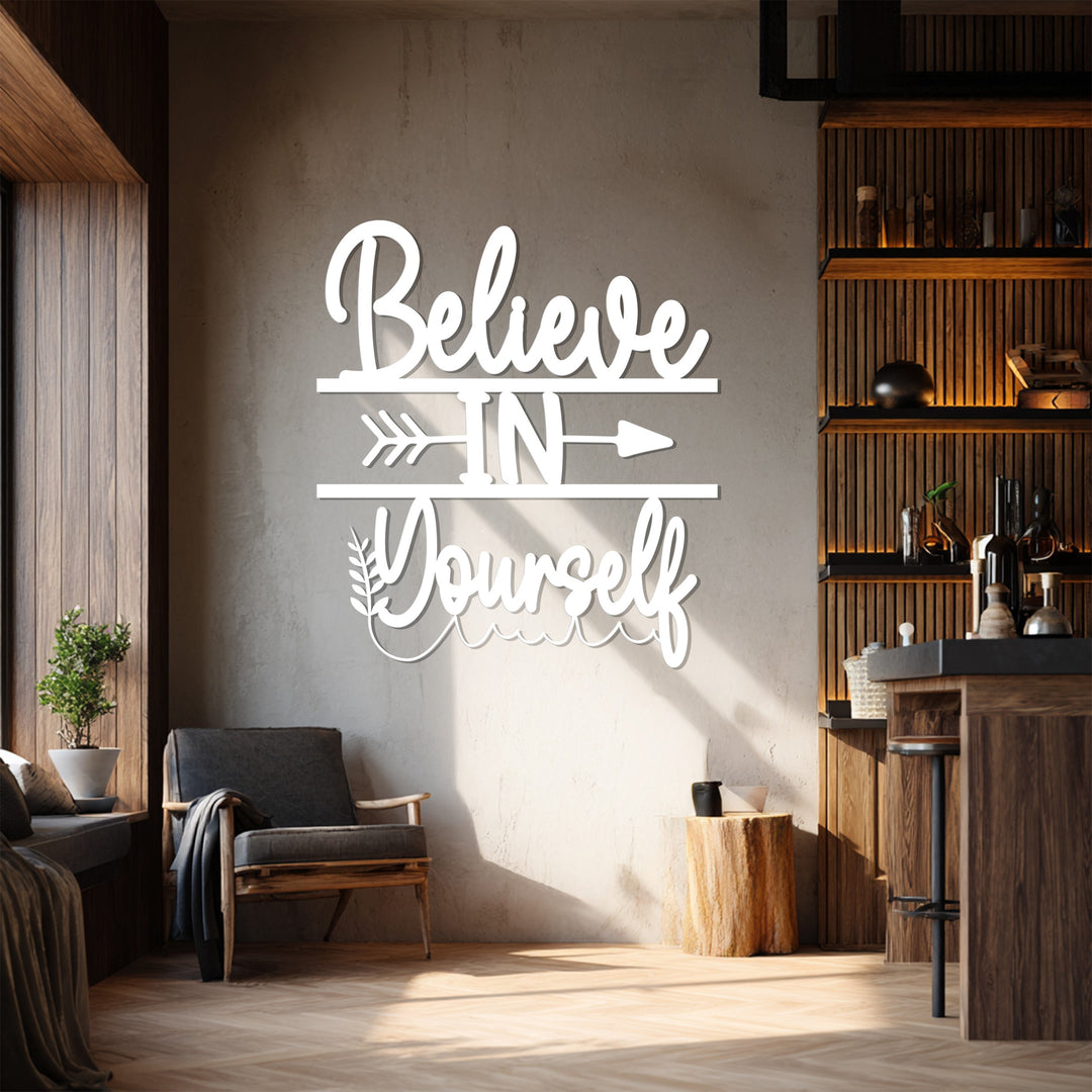 Black metal typography wall art design