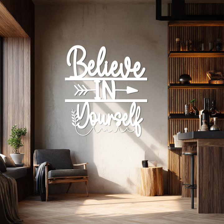 Black metal typography wall art design