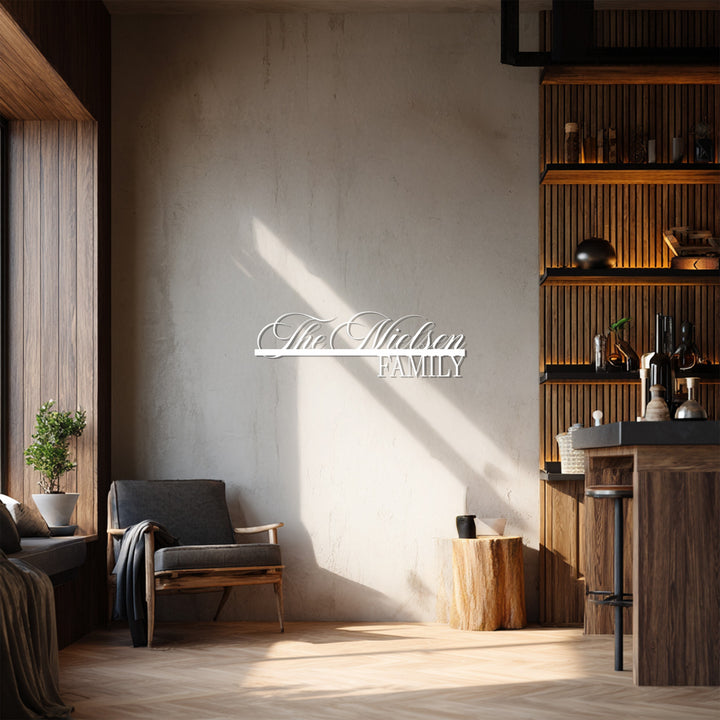 Script and serif style family wall decor