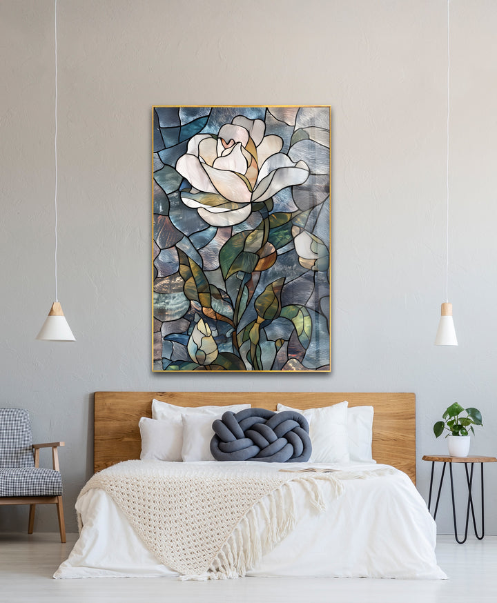 Whispers of the Bloom – Stained Glass Wall Art