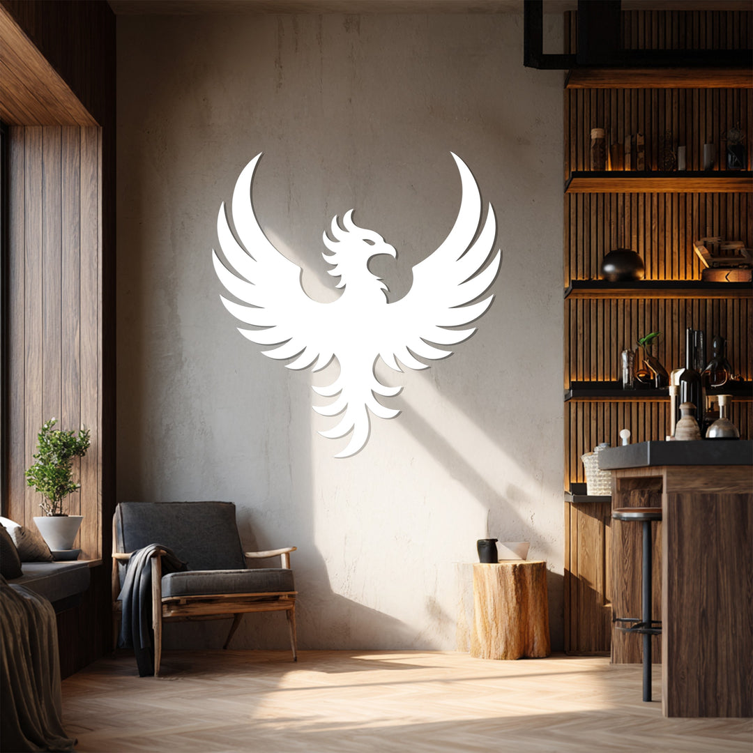 Mythical bird metal artwork for home