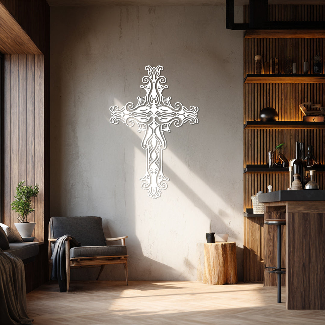 Luxury black metal cross wall decoration