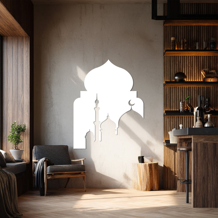 Crescent minaret Islamic wall art