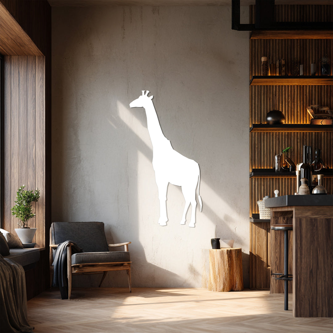 Giraffe Metal Wall Art – Safari Wildlife Silhouette Décor