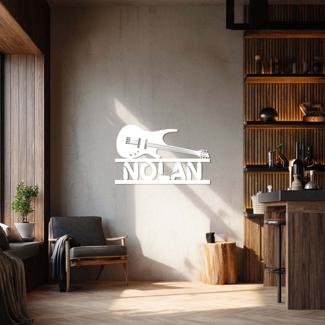 Milo Guitar Metal Wall Art – Personalized Music Lover Decor