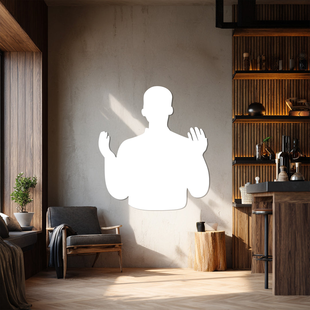 Standing worship metal wall art Islamic style