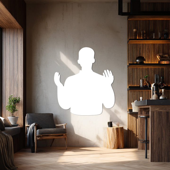 Standing worship metal wall art Islamic style