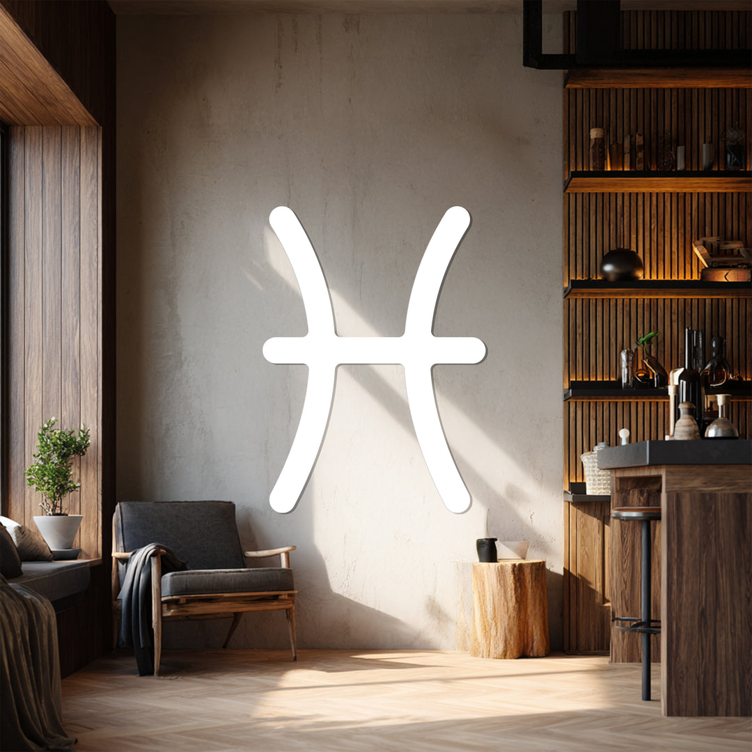 Pisces Zodiac Symbol – Astrology Metal Wall Art