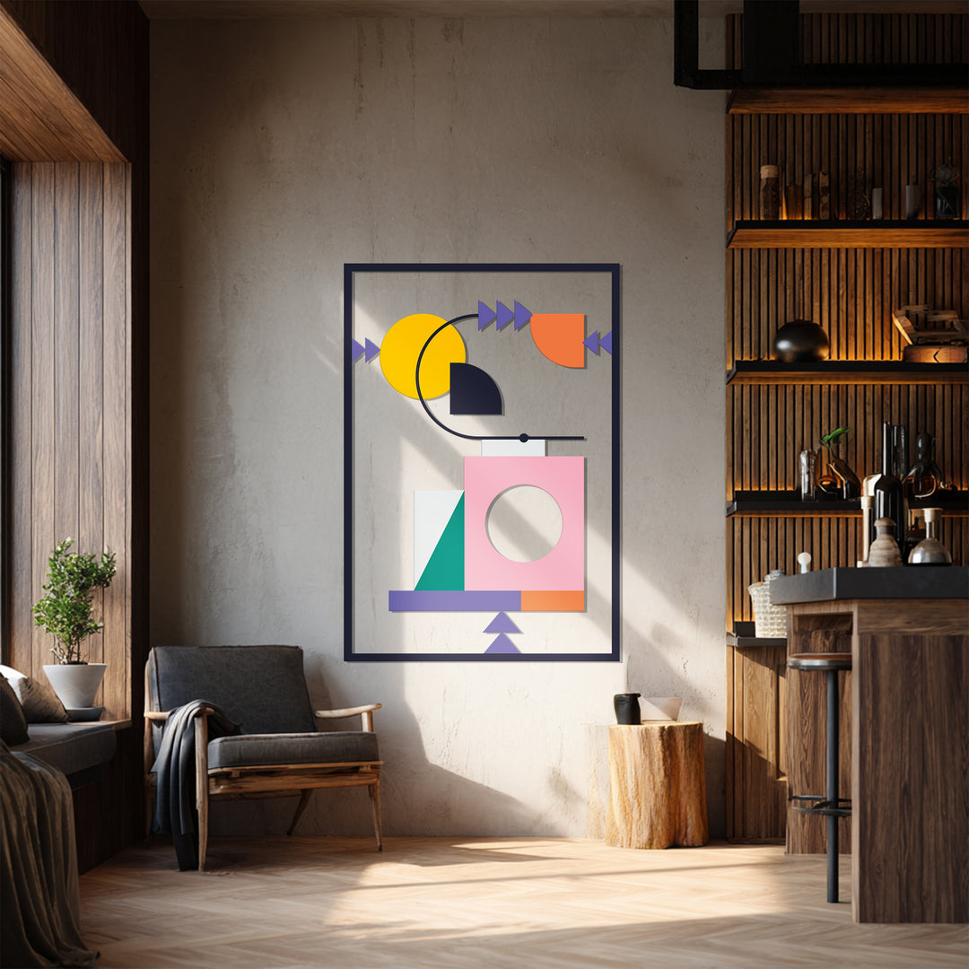 Geometric Harmony Metal Wall Art – Modern Abstract Home Decor