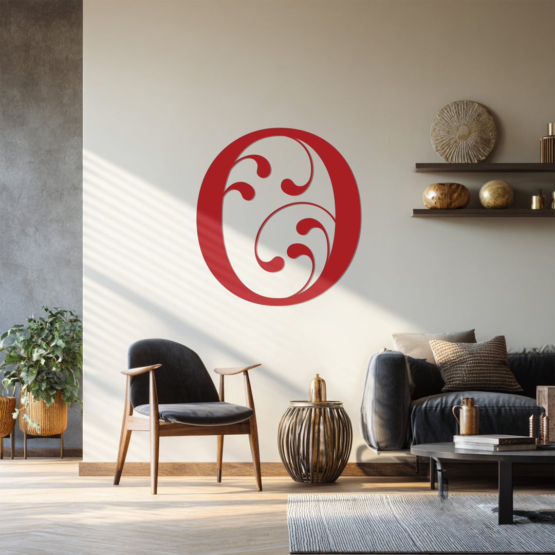 Elegant Initial Letter Metal Wall Art – Monogram Home Decor