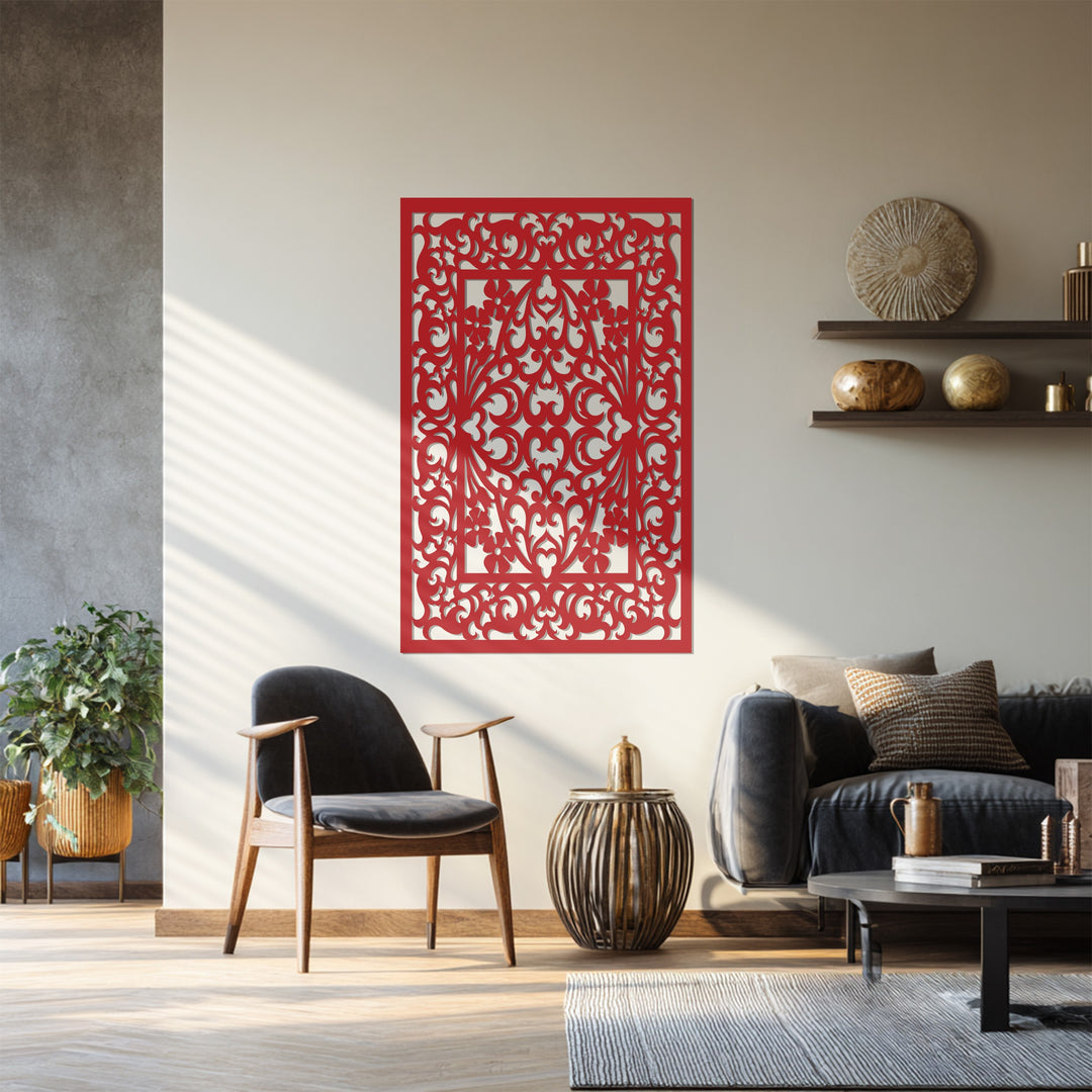 Göttliche Symmetrie – Ornamentale Geometrie Metall Wandbilder