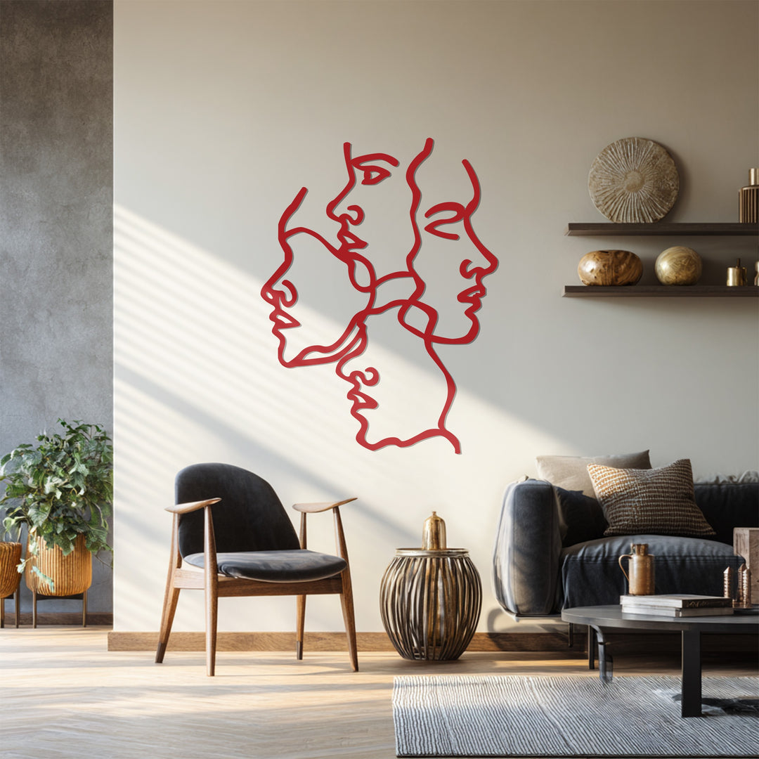Contemporary human face wall décor