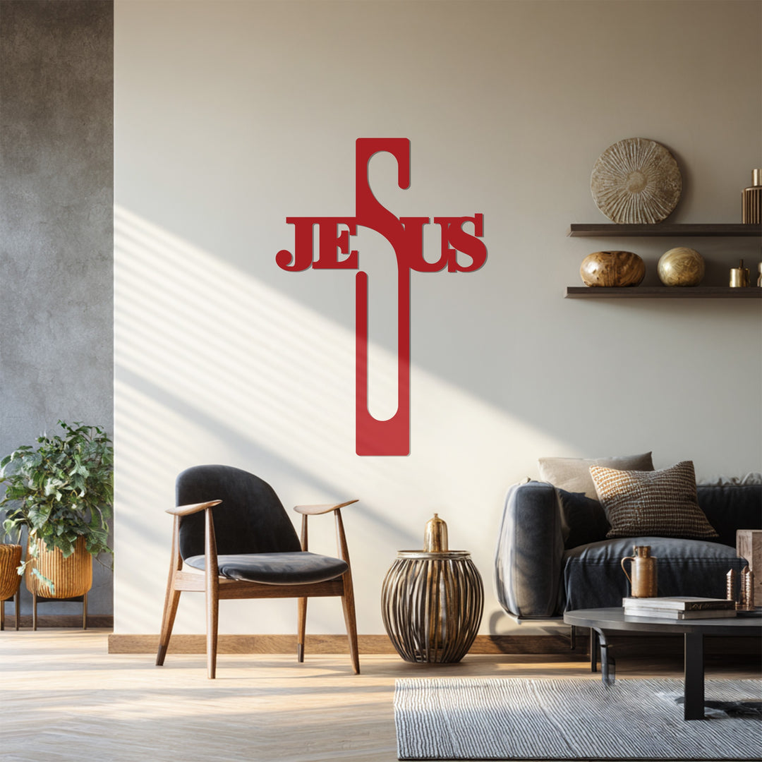 Modern Christian metal wall decor for home
