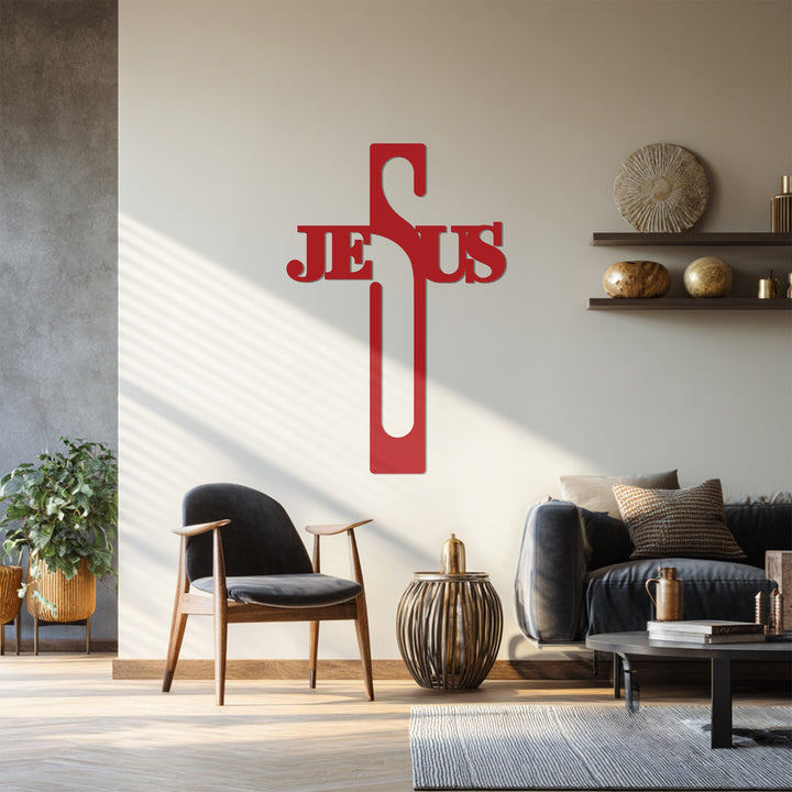 Modern Christian metal wall decor for home