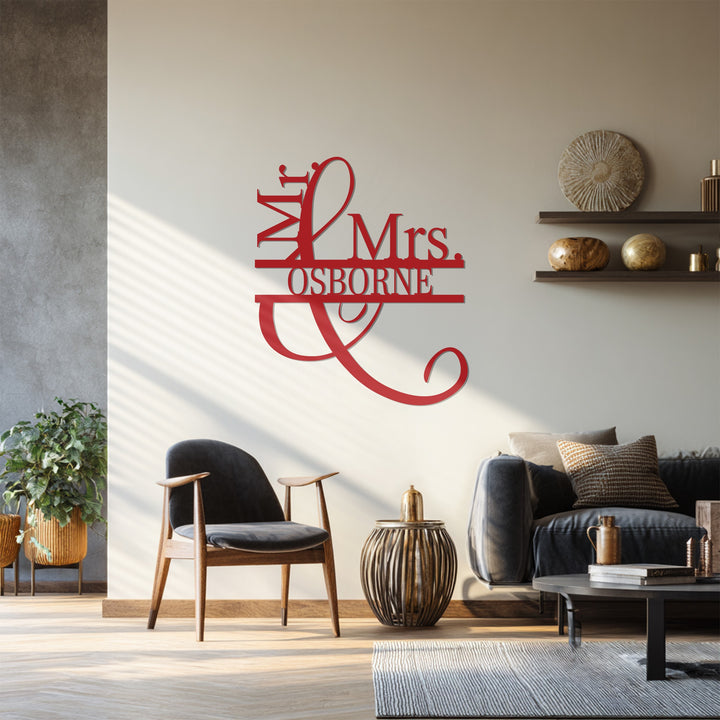 Wedding anniversary gift custom metal wall art