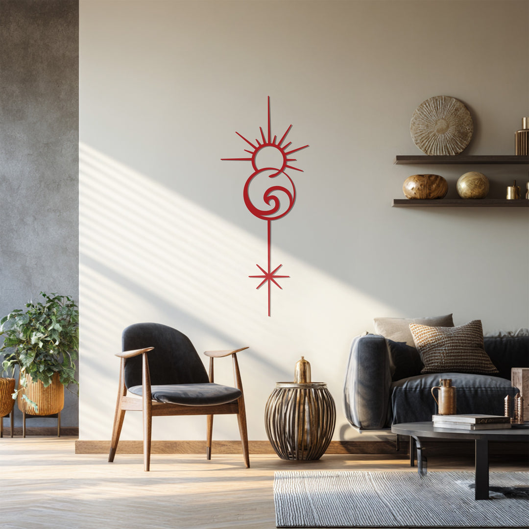 Spiritual home décor metal wall sculpture