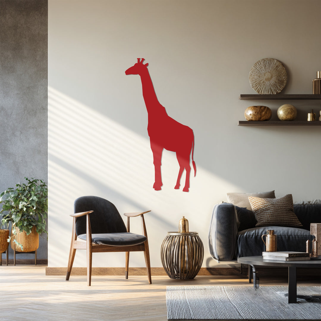 Giraffe Metal Wall Art – Safari Wildlife Silhouette Décor