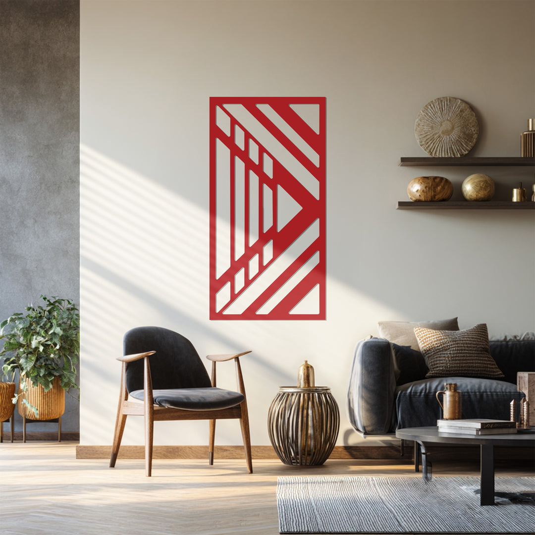 التدفق الديناميكي – هندسة تجريدية حديثة فن جداري معدني