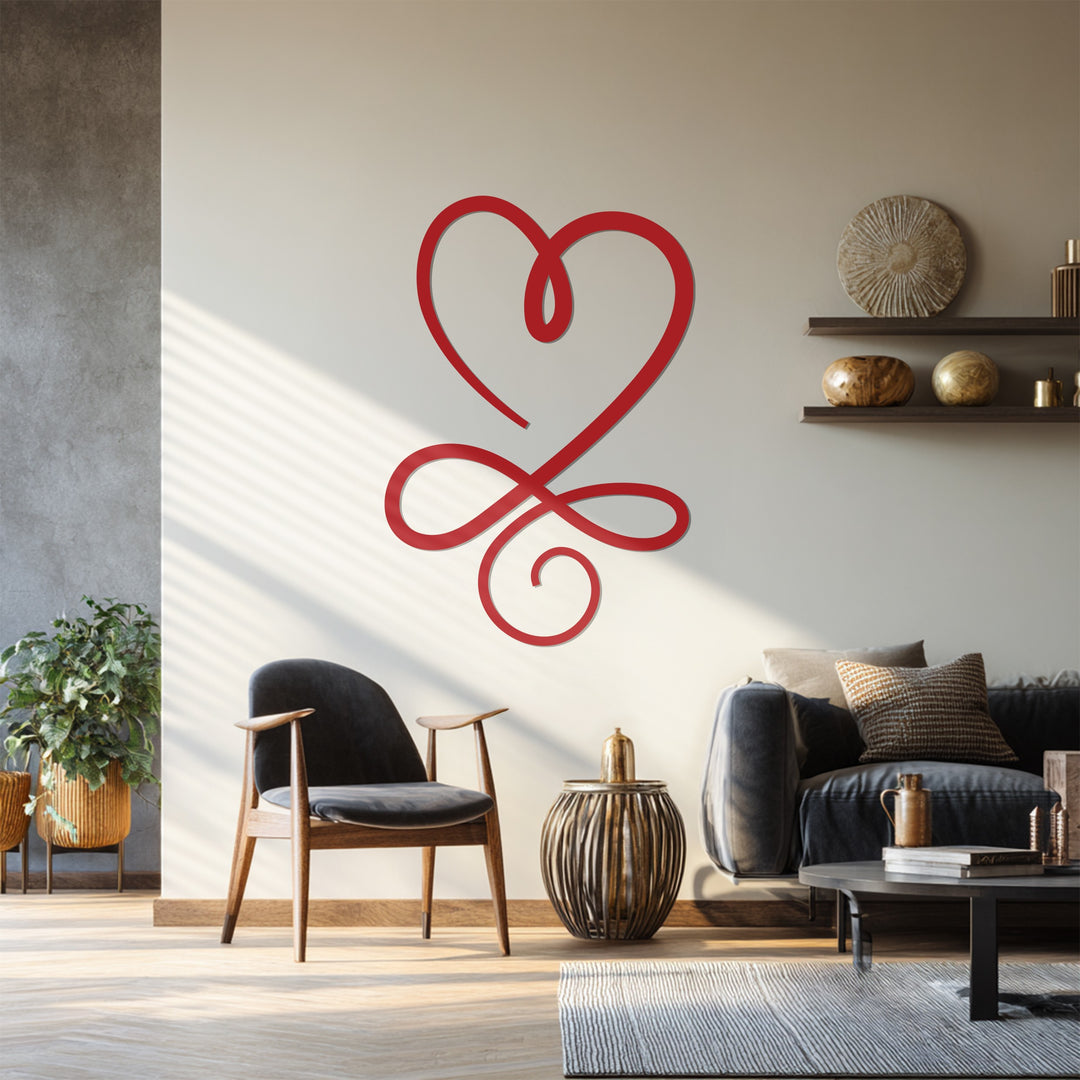 Romantic couple gift infinity metal wall sign
