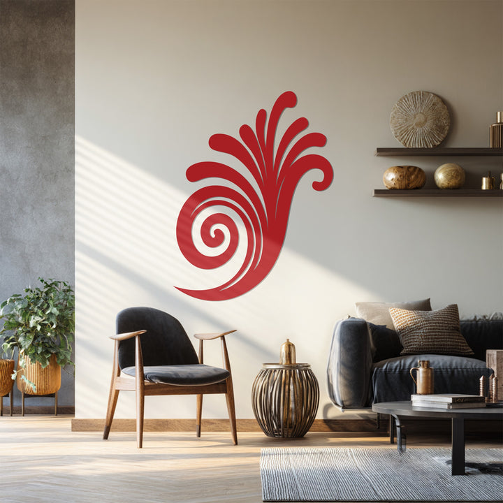 Contemporary black wave metal wall decor for bedrooms
