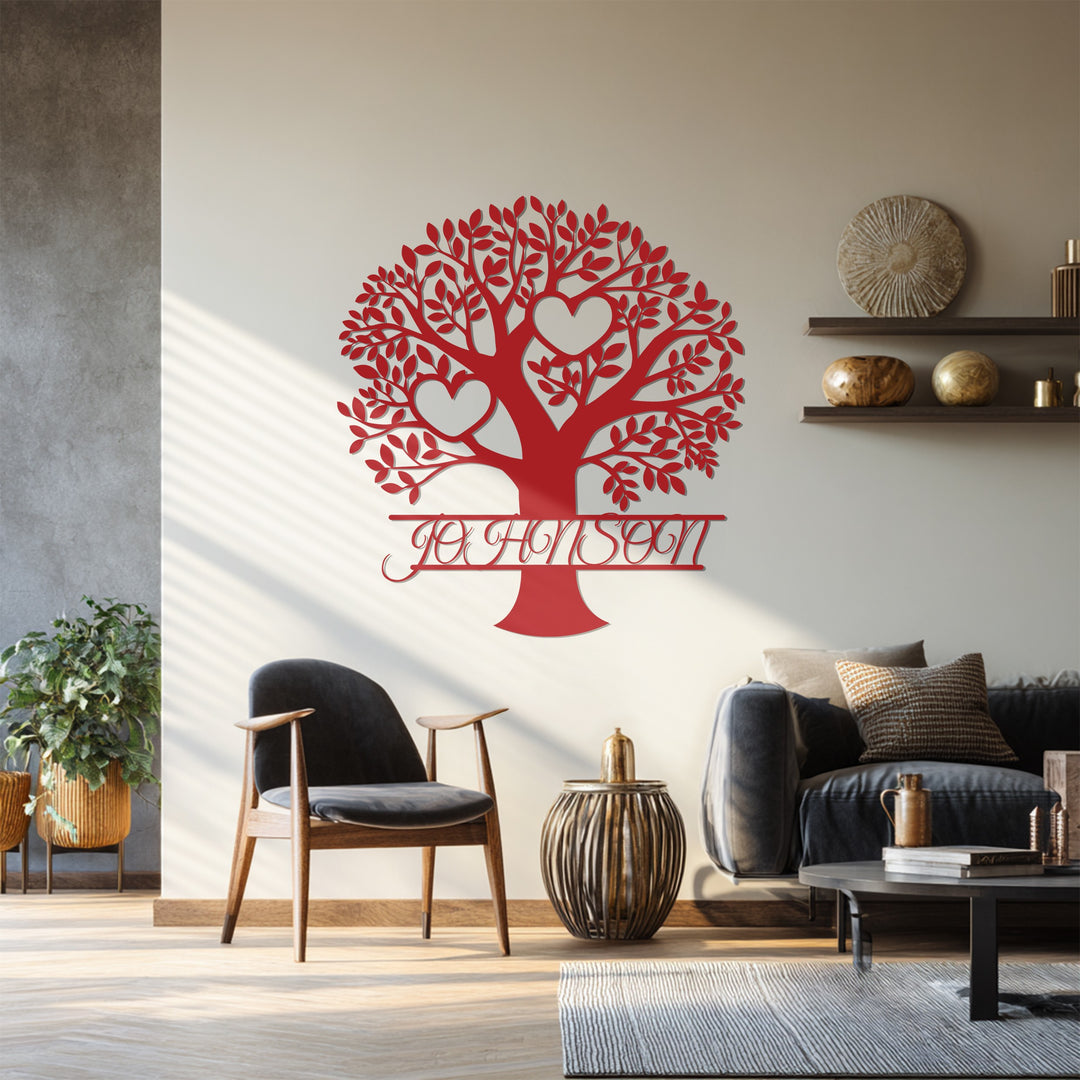 Personalized Family Tree – Custom Metal Wall Art