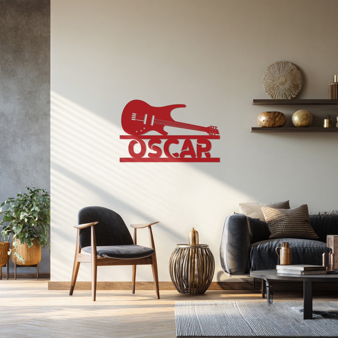 Milo Guitar Metal Wall Art – Personalized Music Lover Decor