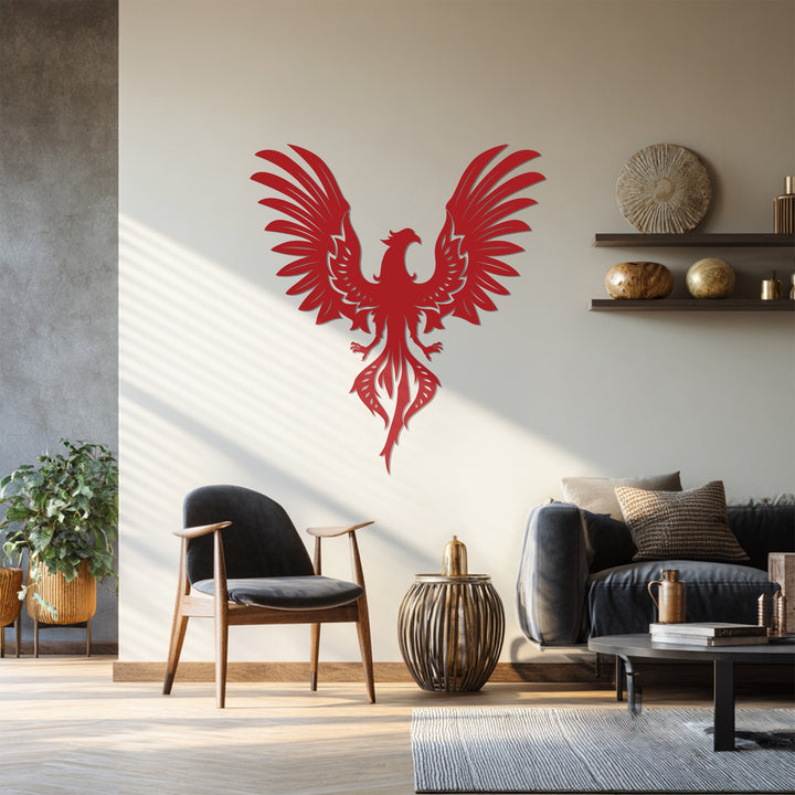 Mythical bird metal artwork for home