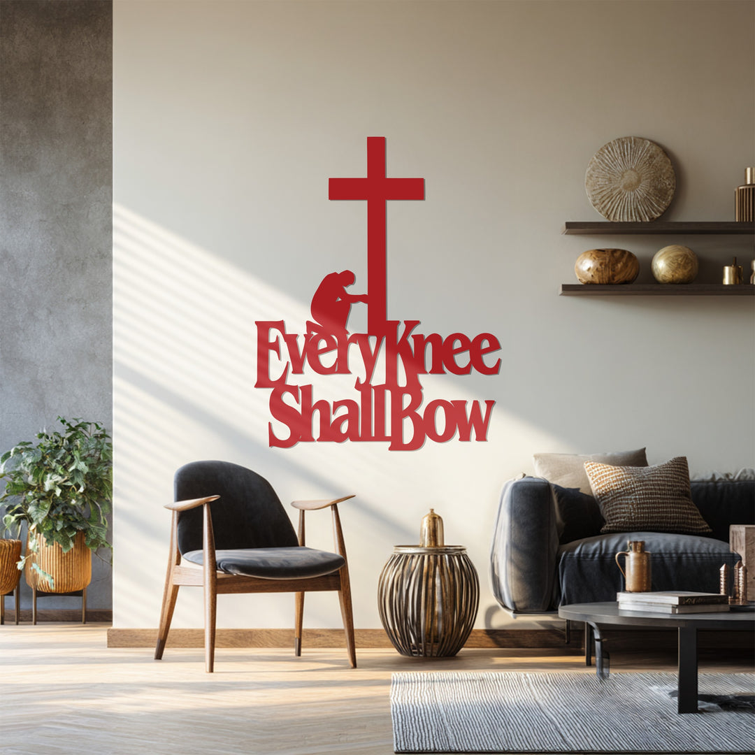 Every Knee Shall Bow – Inspirational Christian Metal Wall Art