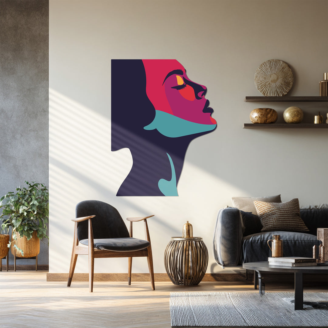 Colorful geometric animal wall sculpture
