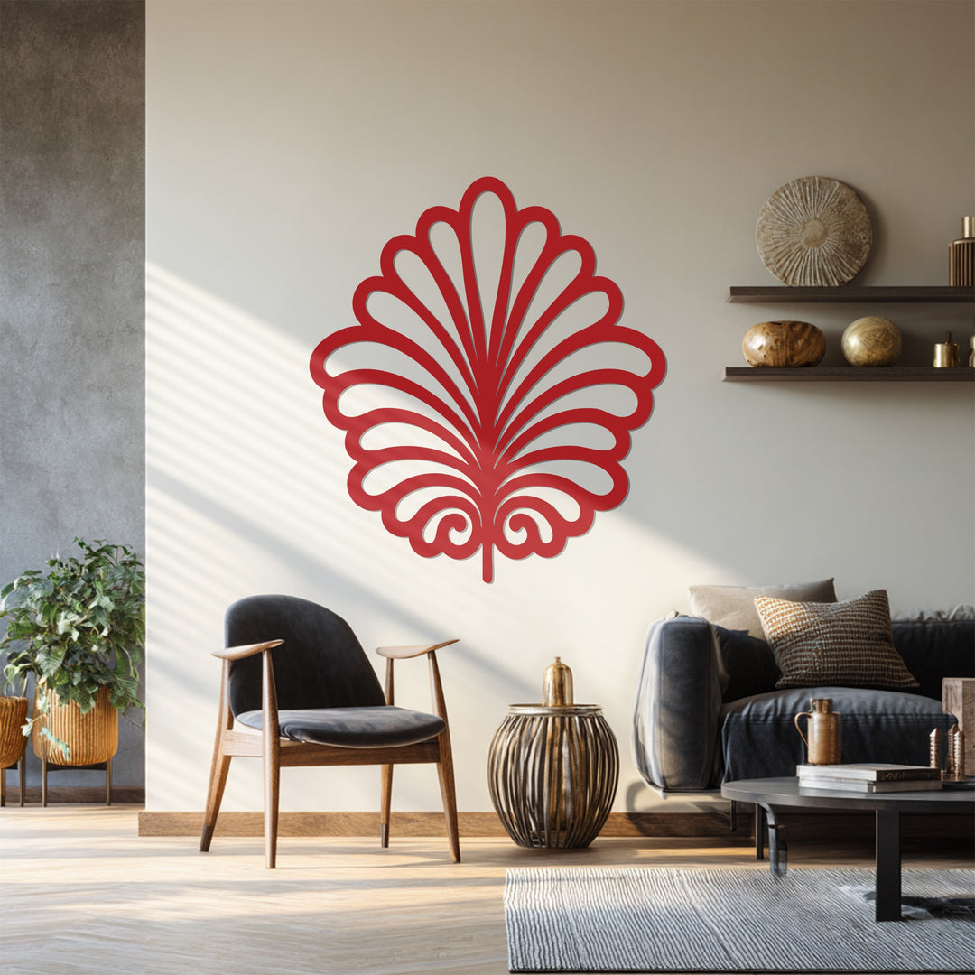 Botanical Leaf Metal Wall Art – Black Modern Wall Sculpture