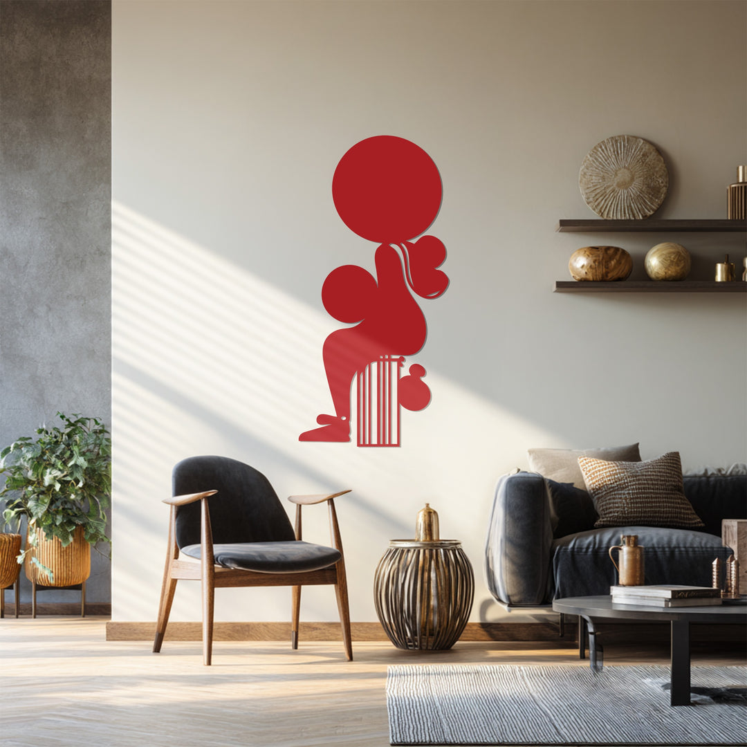 Sitting Woman Silhouette Metal Wall Art – Black Wall Sculpture