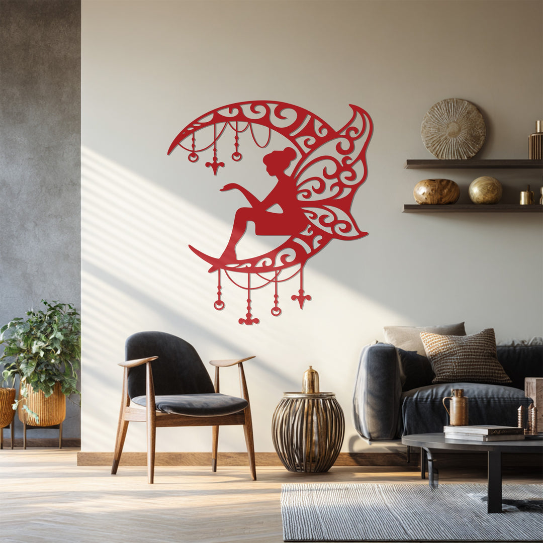 جنية ضوء القمر - مسحورة فن جداري معدني