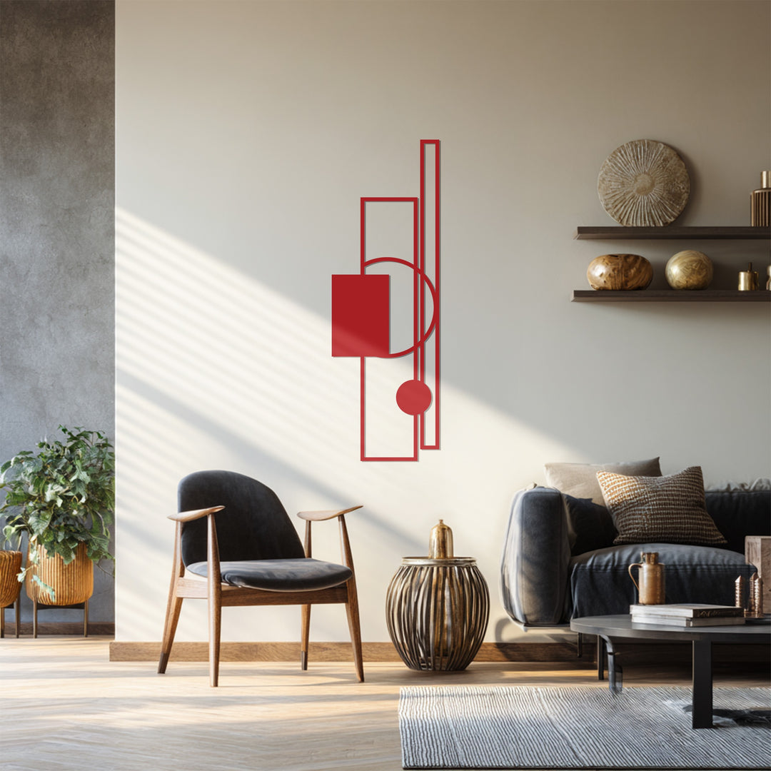 Modern Geometric Lines Metal Wall Art – Minimalist Abstract Home Decor