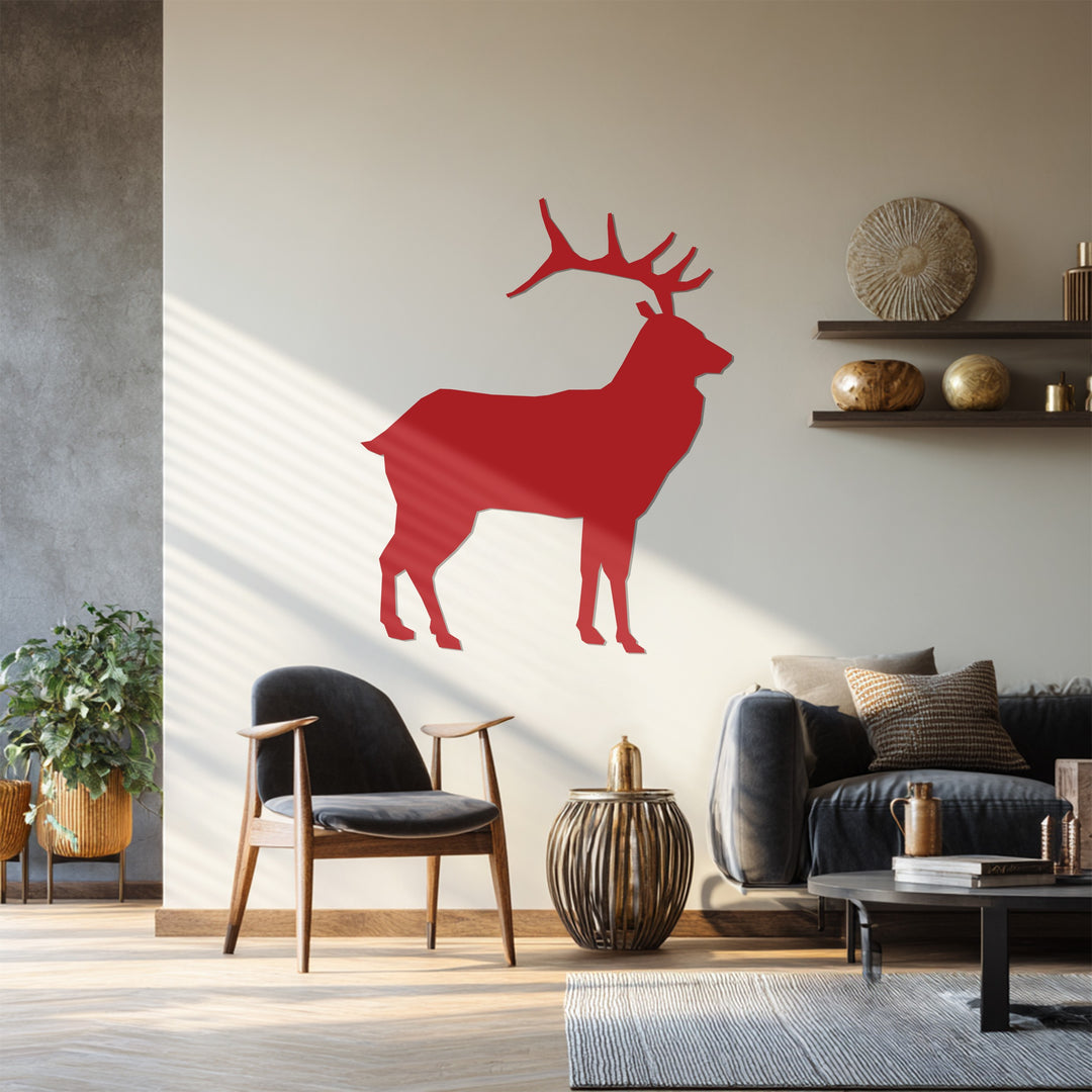 Deer Silhouette Metal Wall Art – Rustic Nature-Inspired Home Décor