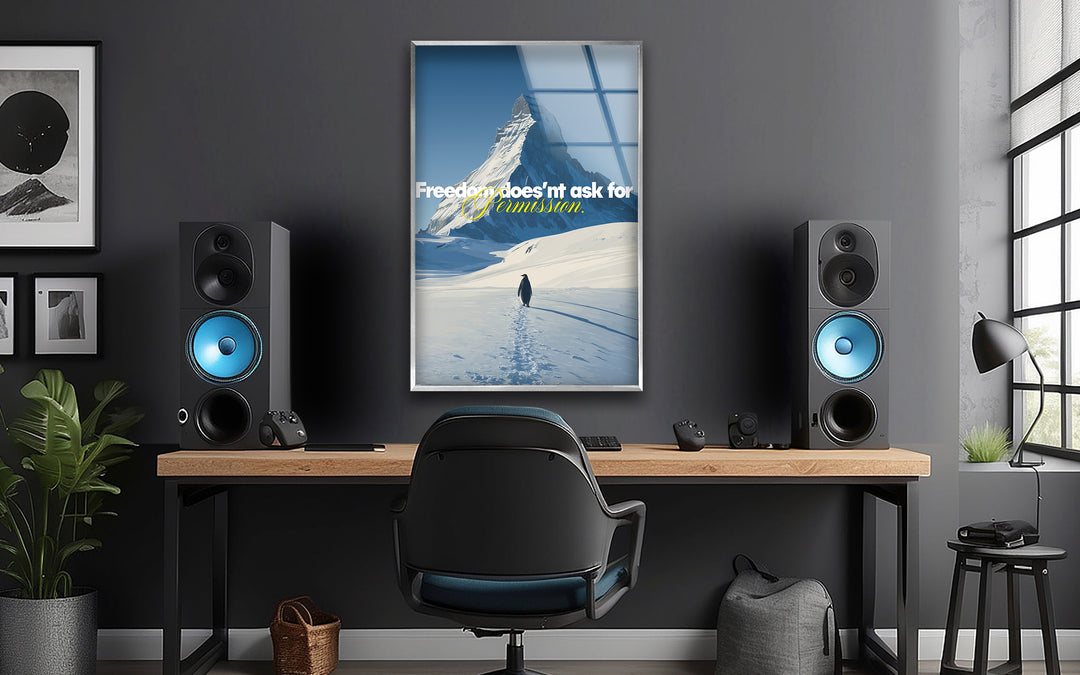 Polar landscape glass wall decoration