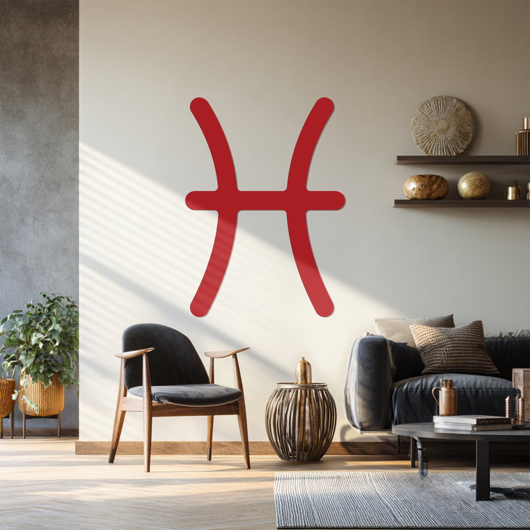 Pisces Zodiac Symbol – Astrology Metal Wall Art