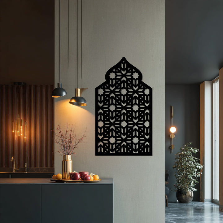 Traditional Islamic star metal wall art