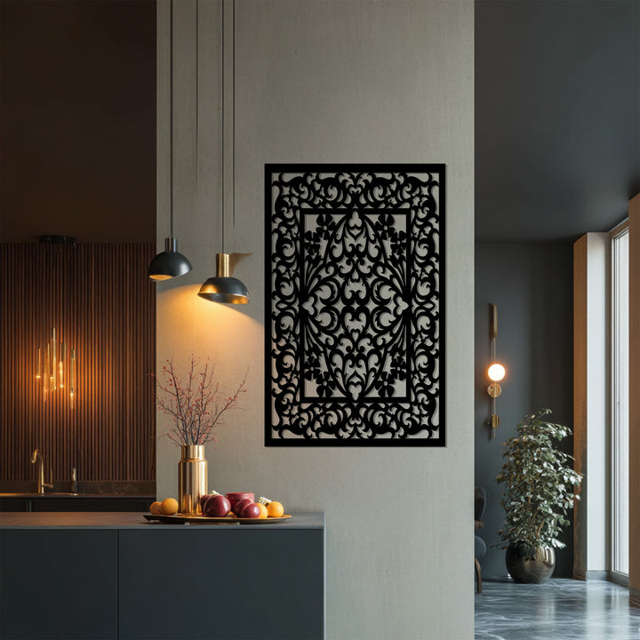 Rectangular decorative metal wall art