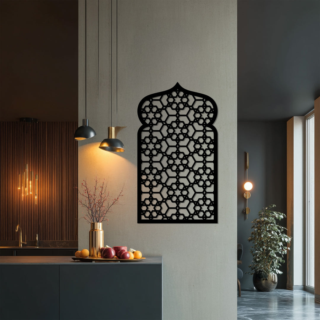 Göttliche Symmetrie – Ornamentale Geometrie Metall Wandbilder