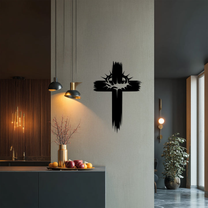 Religious metal wall art for living room