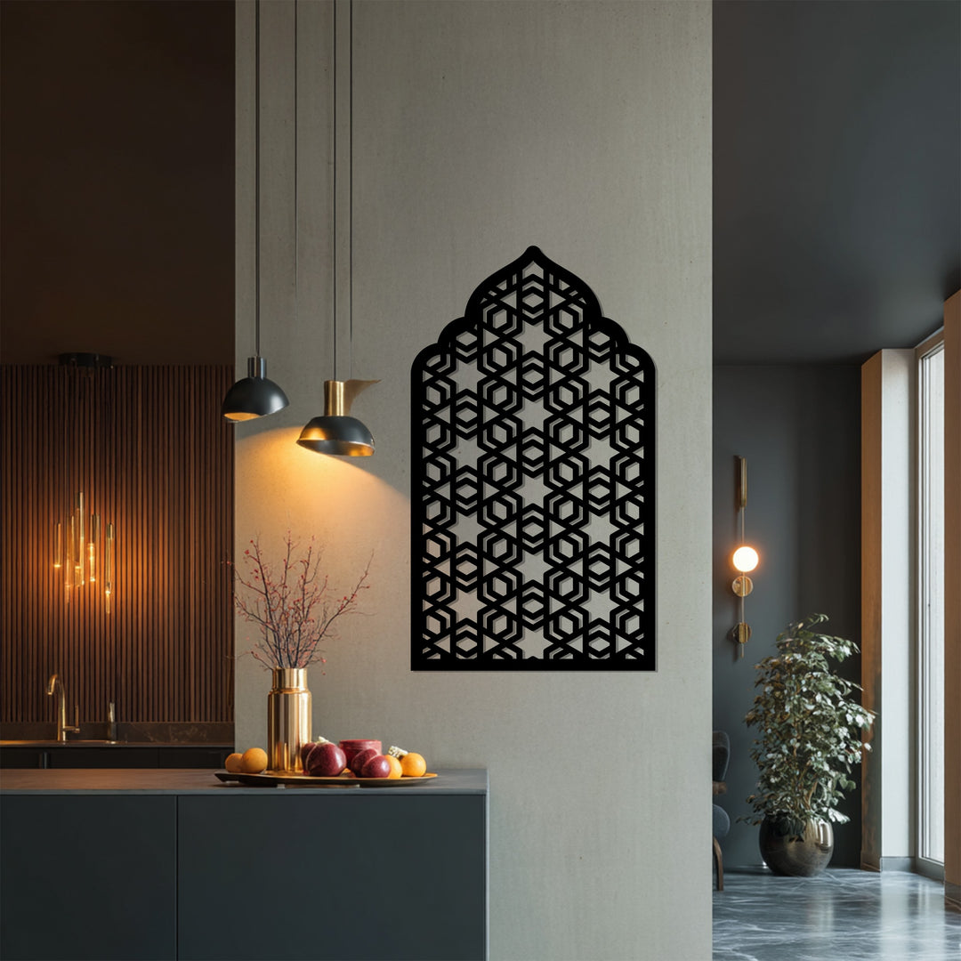Traditional Islamic geometry metal wall art