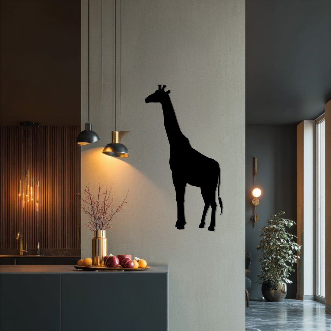 Giraffe Metal Wall Art – Safari Wildlife Silhouette Décor