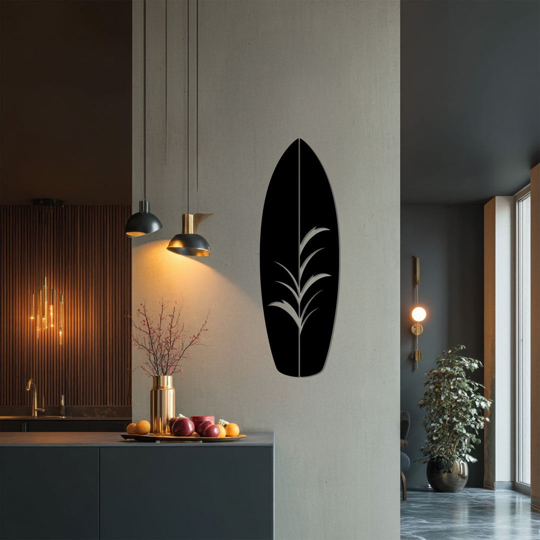 Coastal style surfboard wall sculpture