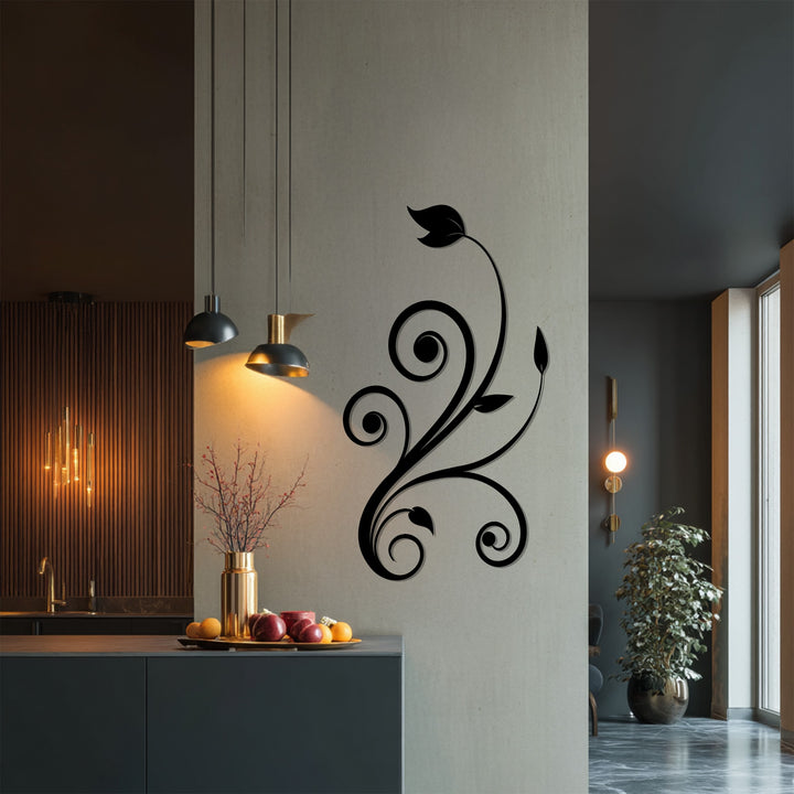 Black vine metal wall art design