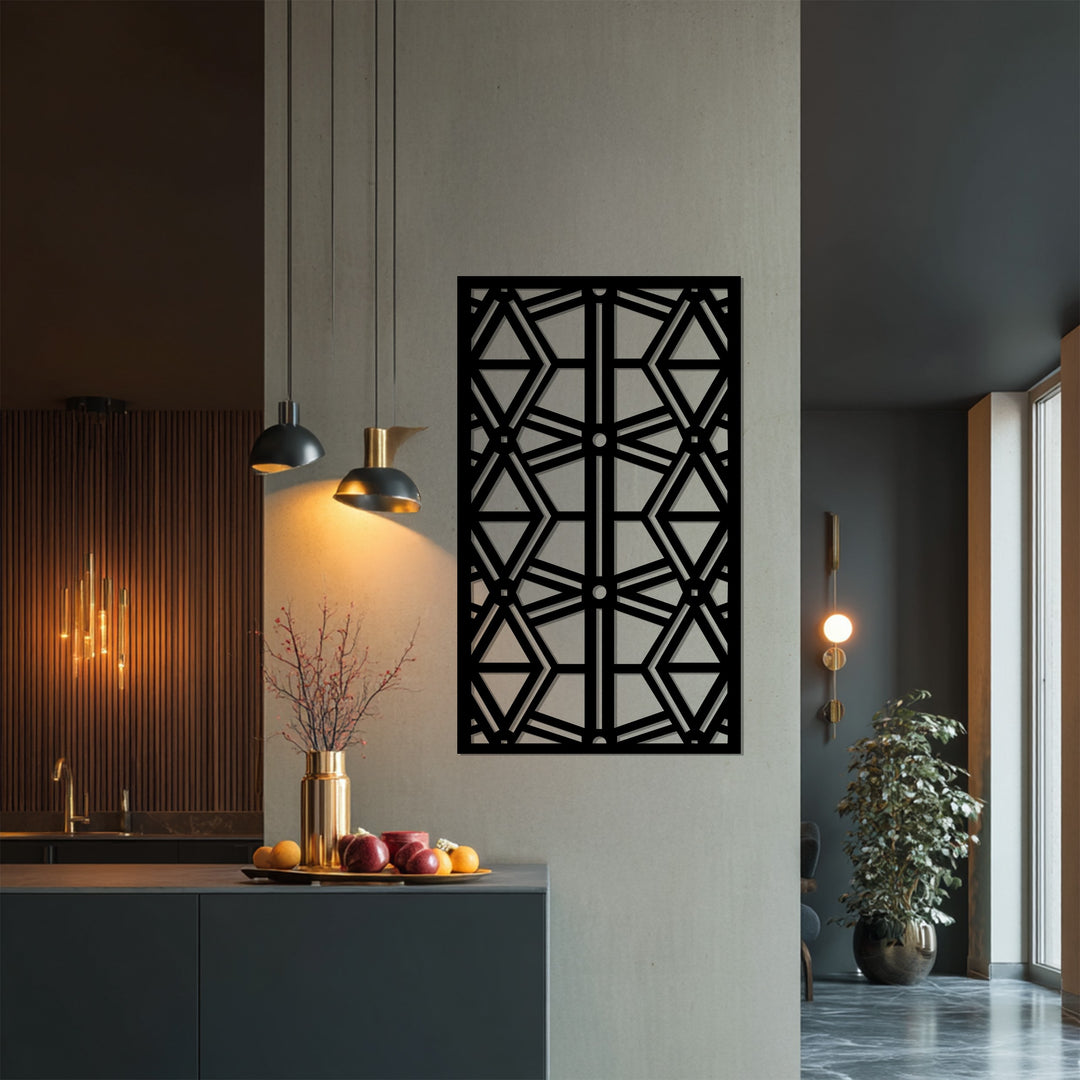HexaFusion – Geometría Industrial Decoración De Pared Metal