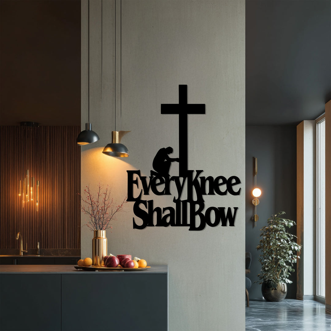 Every Knee Shall Bow – Inspirational Christian Metal Wall Art