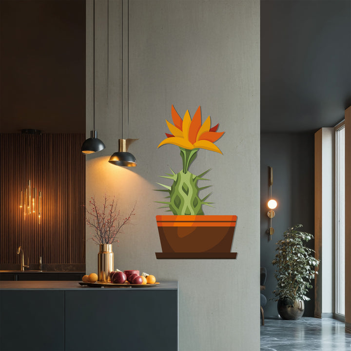 Cactus metal wall decor modern